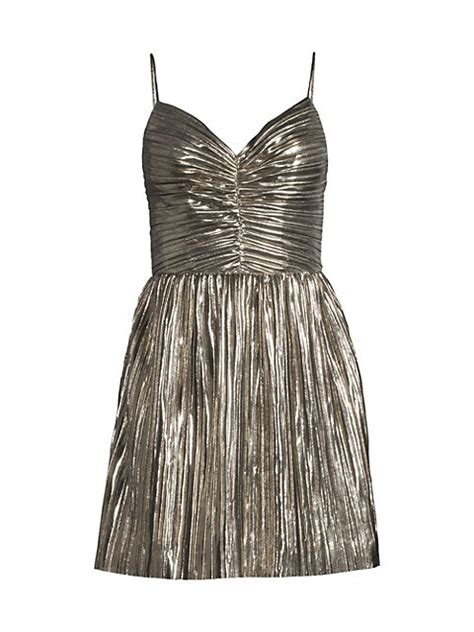 michael kors metallic fit and flare dress|MICHAEL Michael Kors Metallic Foil Fit.